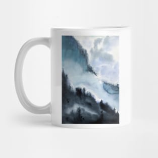 Watercolor landscape sky clouds Mug